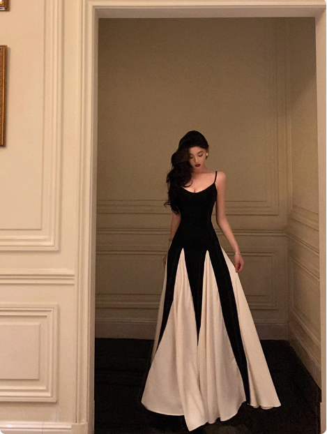 Classy A Line Spaghetti Straps Black Sleeveless 18th Birthday Dress Party Gown Birthday Outfits Birthday Dress Ideas For Women DP561