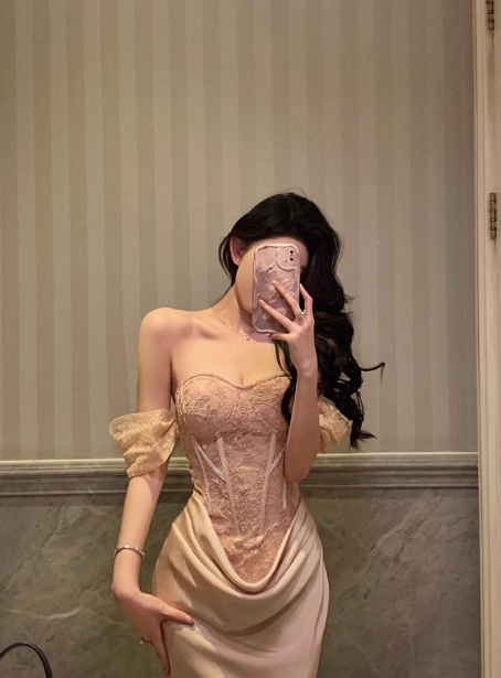 Classy Mermaid Off The Shoulder Satin 18th Birthday Dress Party Gown 21st Birthday Outfits Birthday Dress Ideas For Women DP565