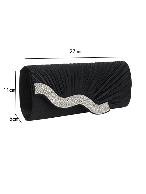 Pleated Diamond Clutch