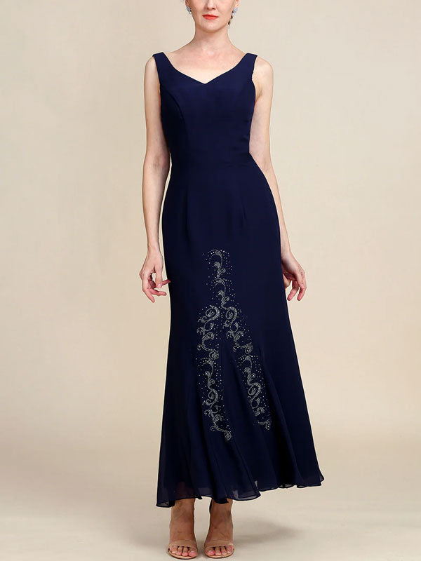 Mermaid Two Piece Sparkly Beaded Mother of the Bride Dress