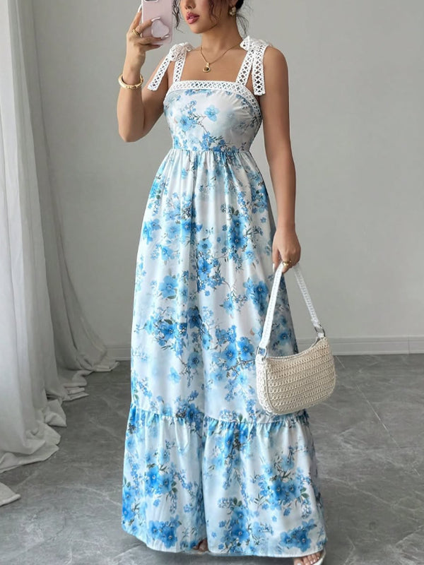 Spaghetti Straps Elegant Vacation Women's Dress