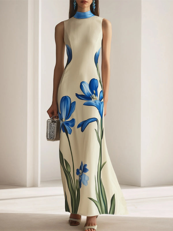 Vacation Floral Printing Maxi Dress
