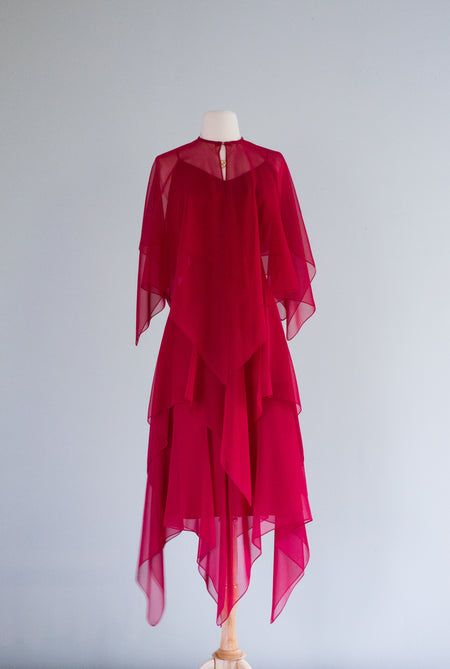 Dark pink chiffon fashion long party dress prom dress evening gown gh4759