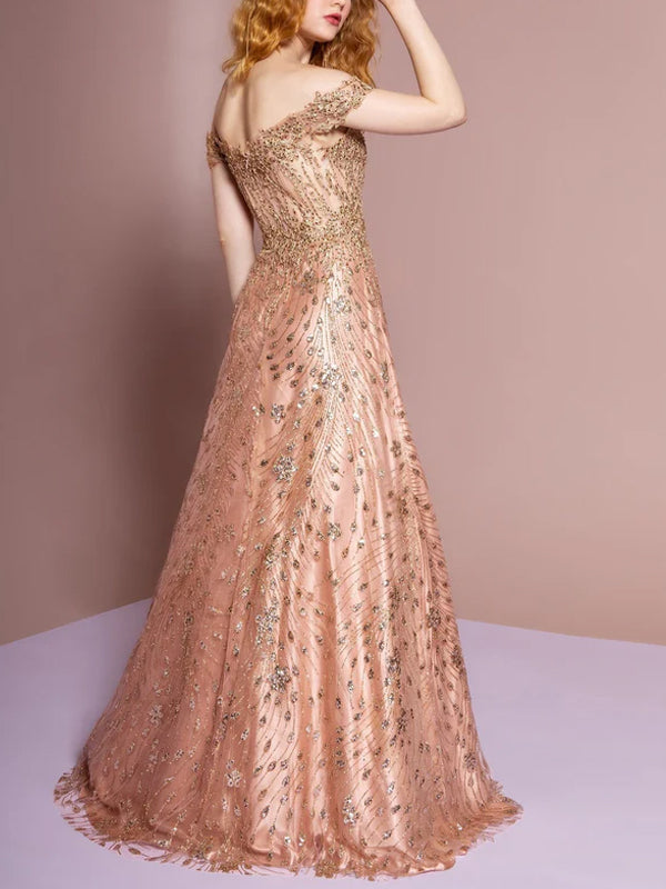 Tube Top Solid Color Sequins Maxi Dress