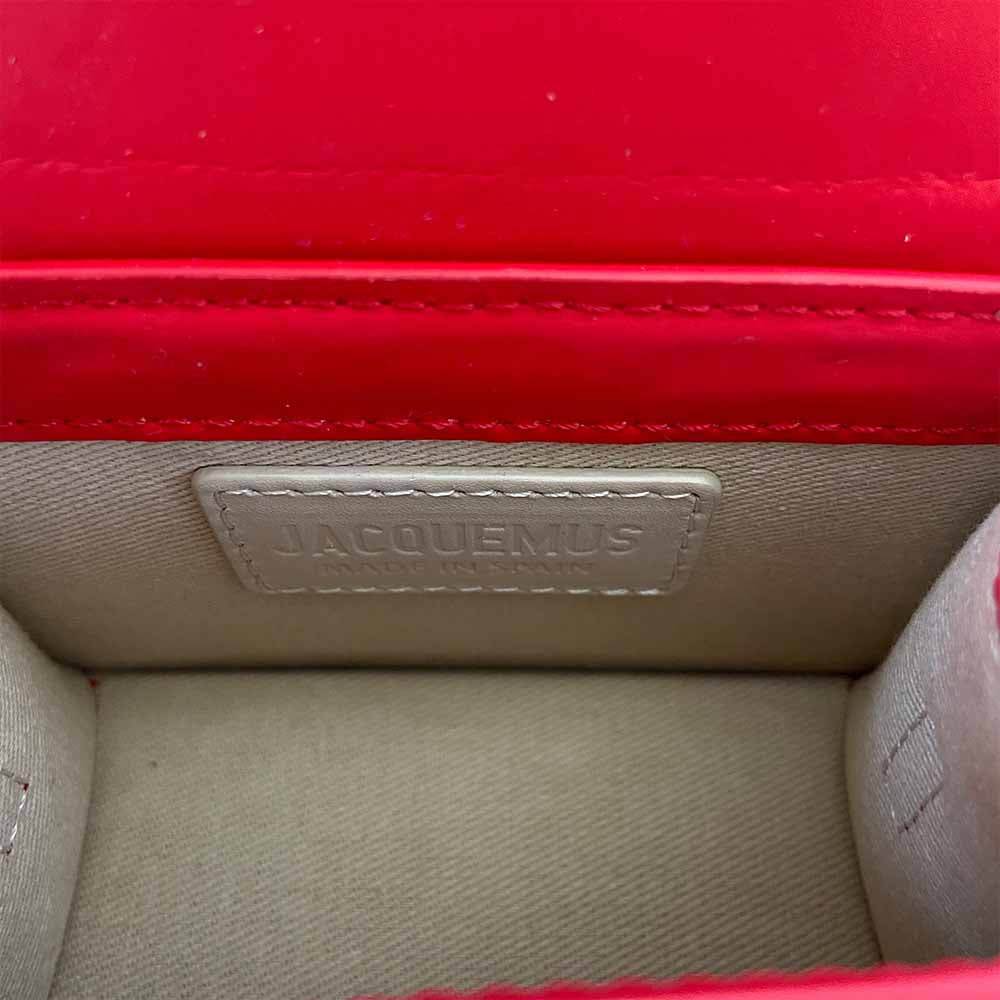 Jacquemus Red Leather Le Chiquito La Montagne Top Handle Bag