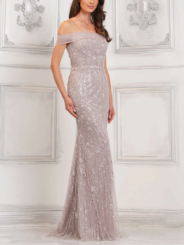 Sequined Tube Top Maxi Dress