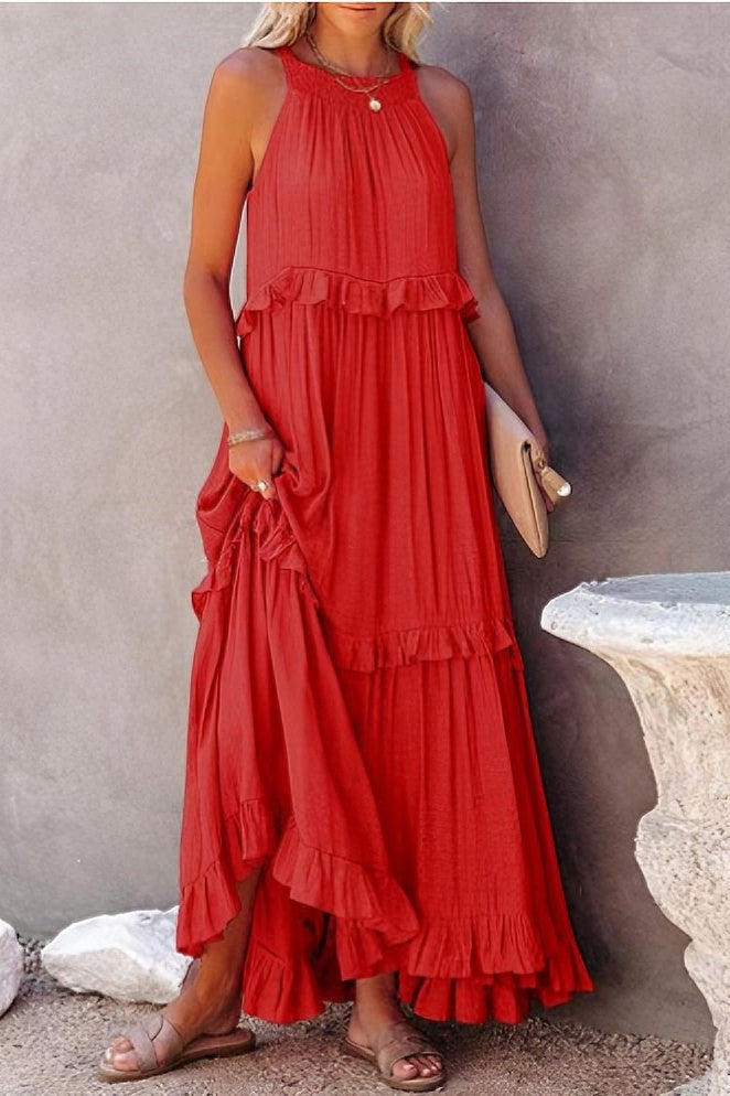 loveedsTM-Elegant long floor-length cake skirt dress