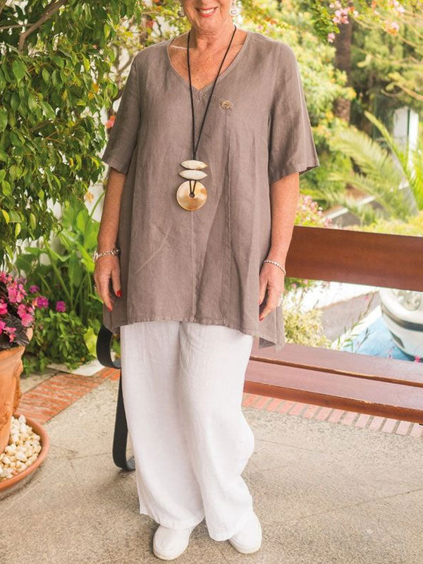 Daily Solid Color Ladies Loose Top