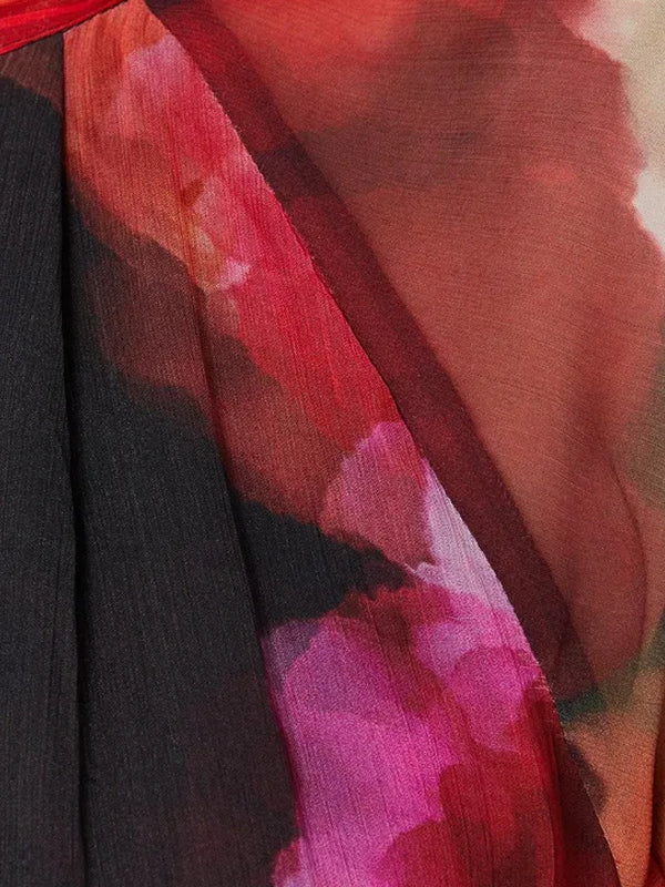 Floral Tie Back Midi Dress