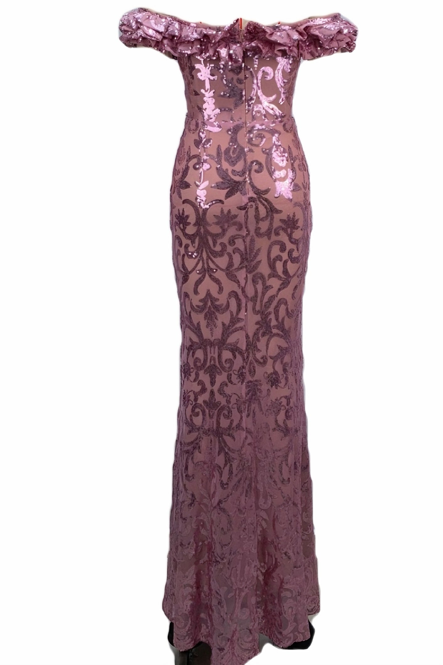 loveedsTM-One-shoulder sequined dress-vx