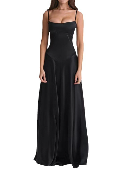loveedsTM-New sexy suspender skirt slim backless black evening dress