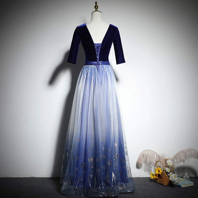 A-line blue bridesmaid dress evening dress new prom dress party gowns fg195