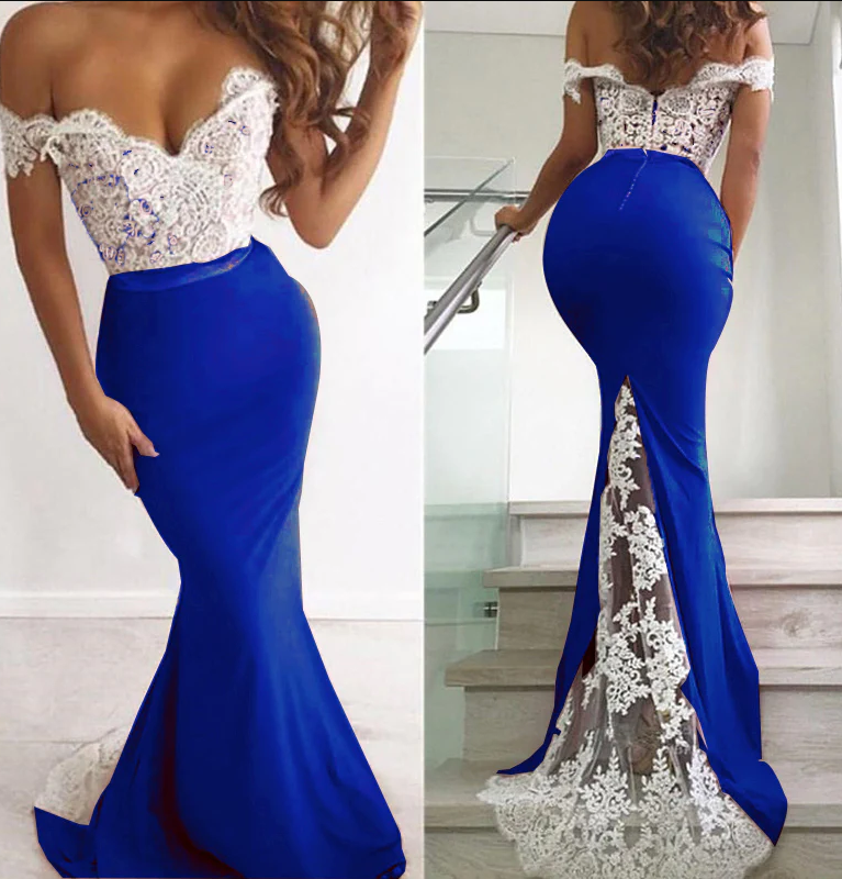 Mermaid Evening Gowns Long Off the Shoulder Women Party Dresses Bridesmaid dress fg318