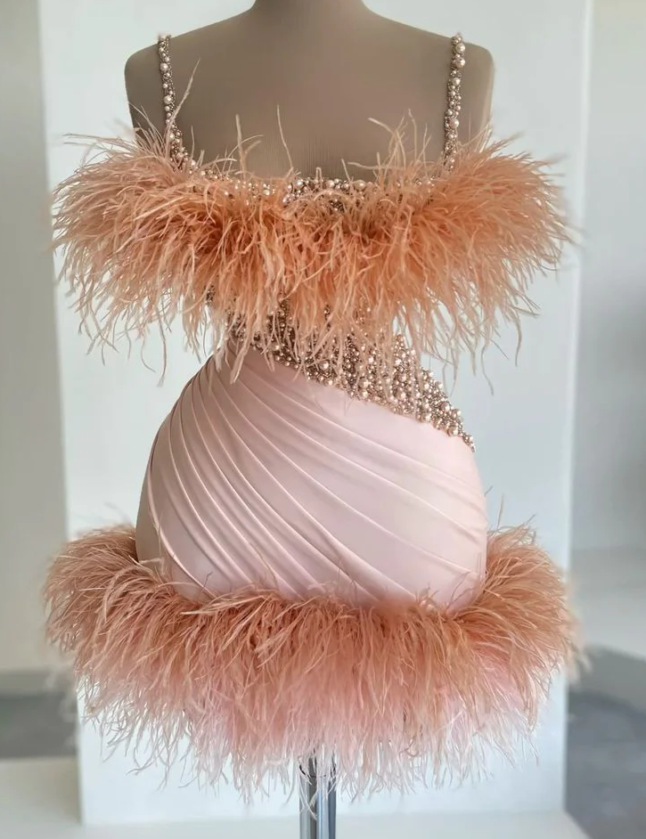 16th birthday outfit Feathers hoco dress homecoming dresses fg523