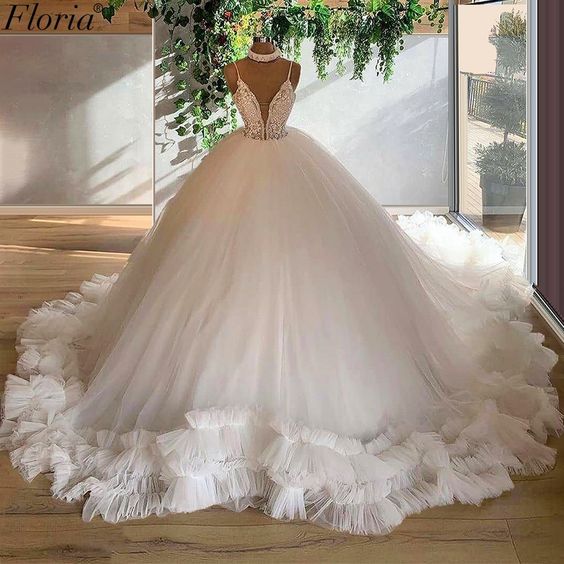 Ball gown white wedding dress , long prom dress A line evening dress fg709