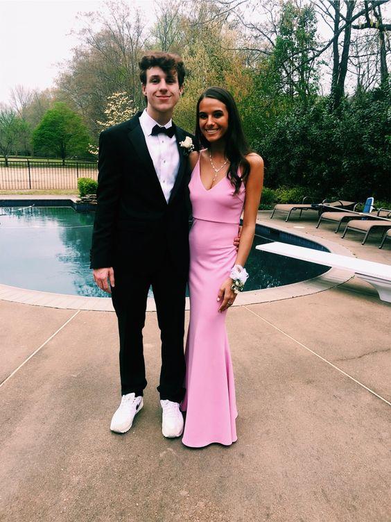 Pink Prom Dresses,Mermaid Long Evening Dress Pretty Prom Dresses fg835