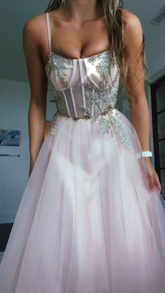 Pink Corset Prom Dress fg88