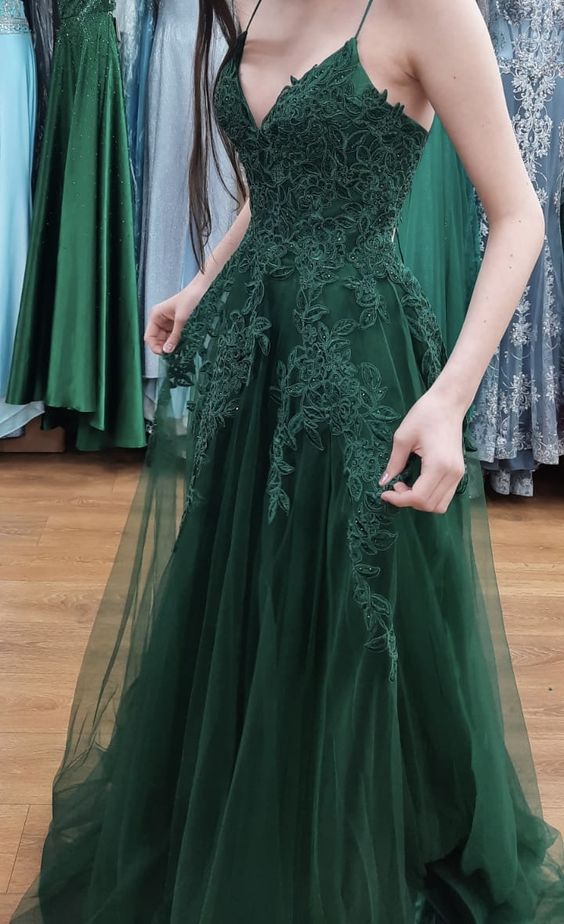 Emerald green prom dress Graduation Party Dresses, Prom Dresses For Teens fg945