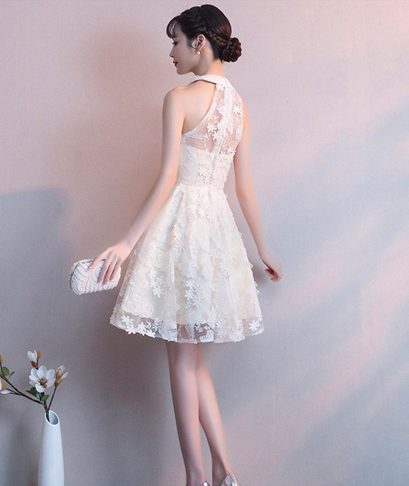 Cute tulle lace short prom dress party dress 8415