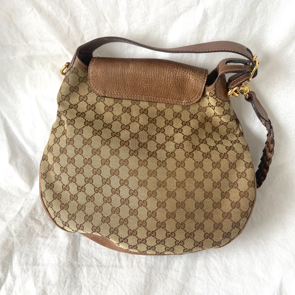 Gucci brown GG Guccisima canvas large shoulder bag
