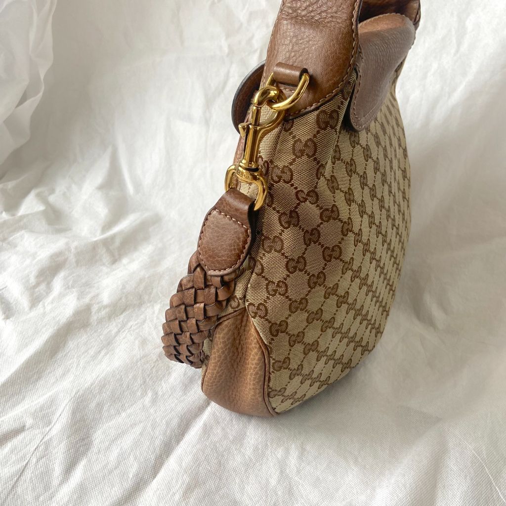 Gucci brown GG Guccisima canvas large shoulder bag