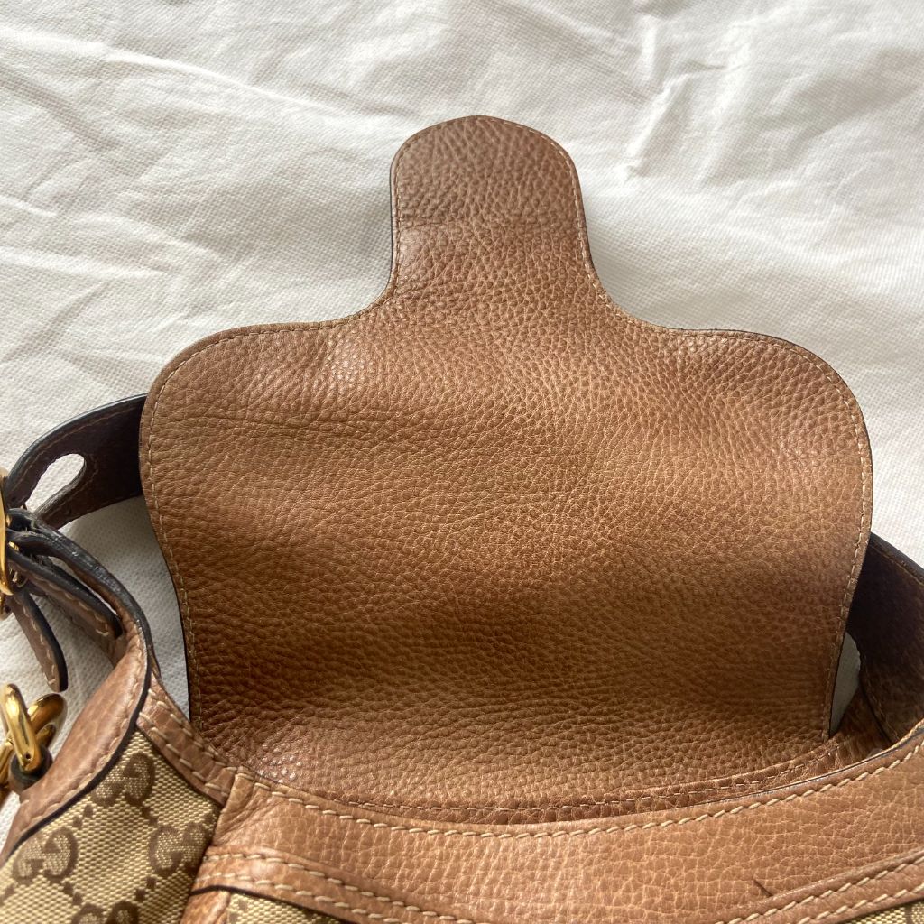 Gucci brown GG Guccisima canvas large shoulder bag