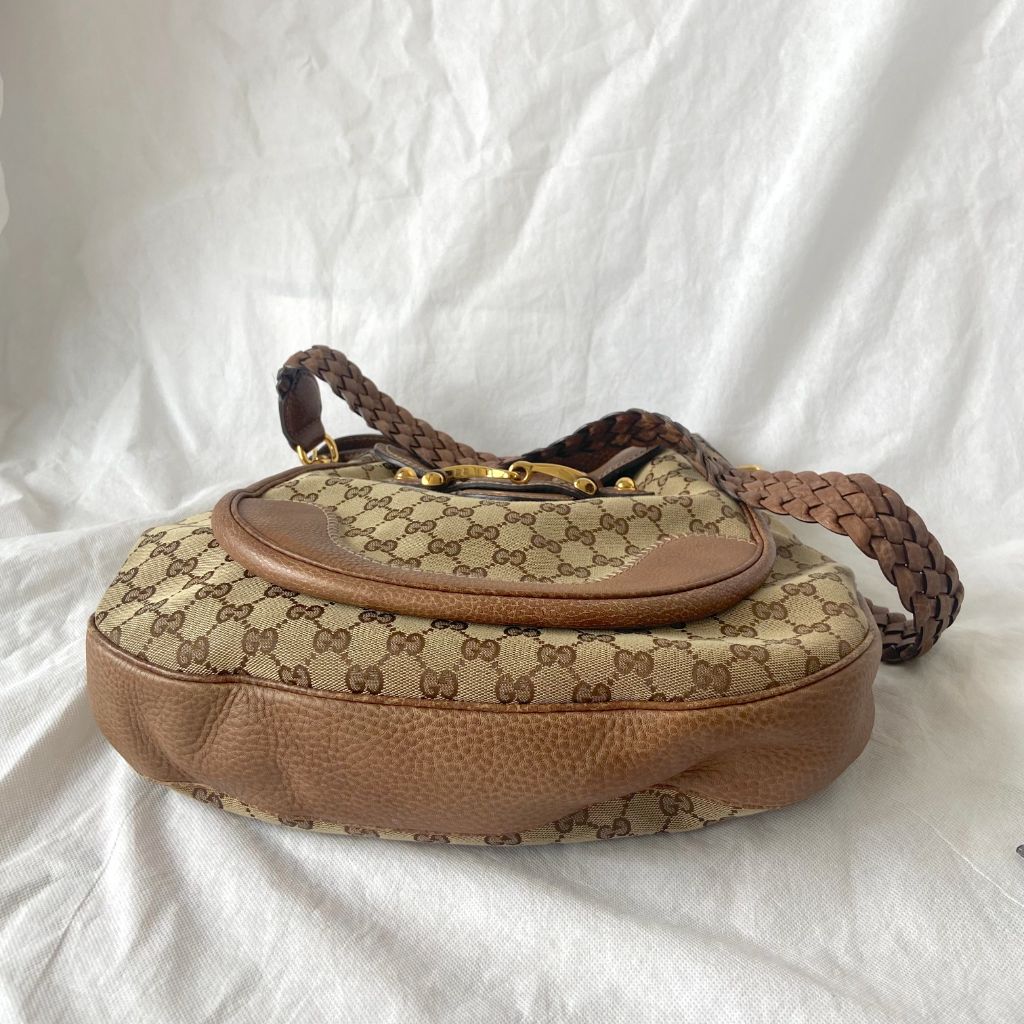 Gucci brown GG Guccisima canvas large shoulder bag