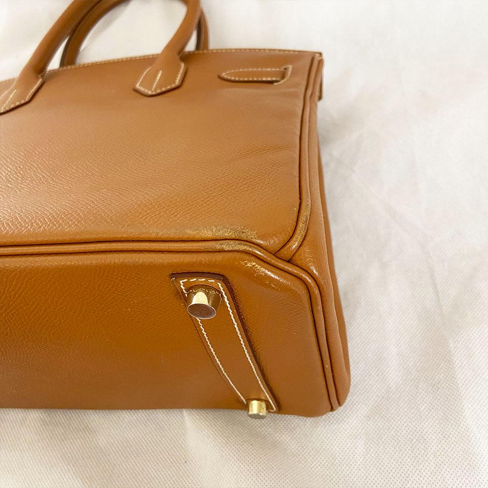 Hermes 30 Gold Birkin Epsom Leather Bag