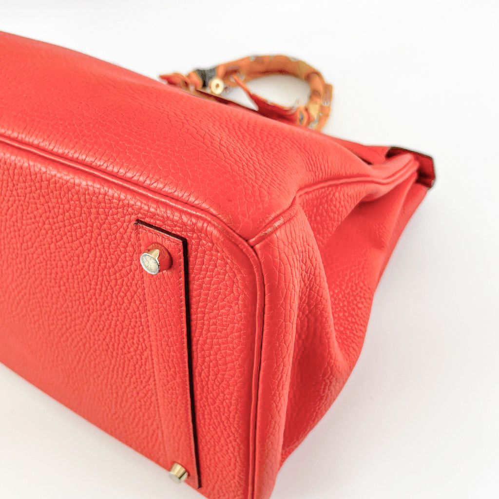 Hermès Orange Togo Leather with Gold Hardware Birkin 40 Bag
