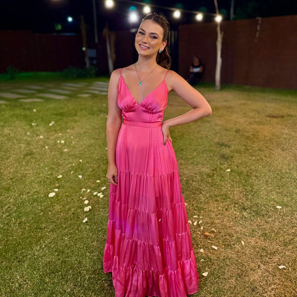 Spaghetti Straps V Neck A Line Formal Dresses Evening Party Dress