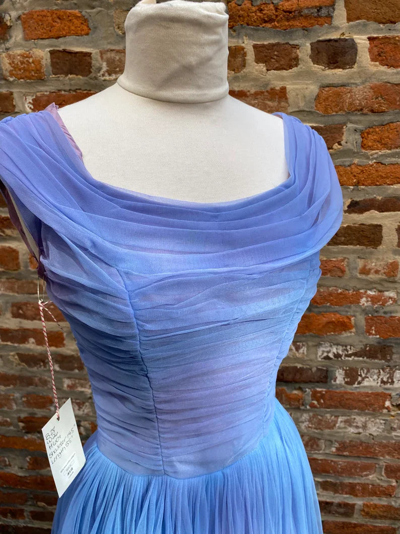 Purple Shiny Vintage Fashion Elegant Exquisite Beading Long Tulle Prom Gown Evening Gown Party Dress gh3412