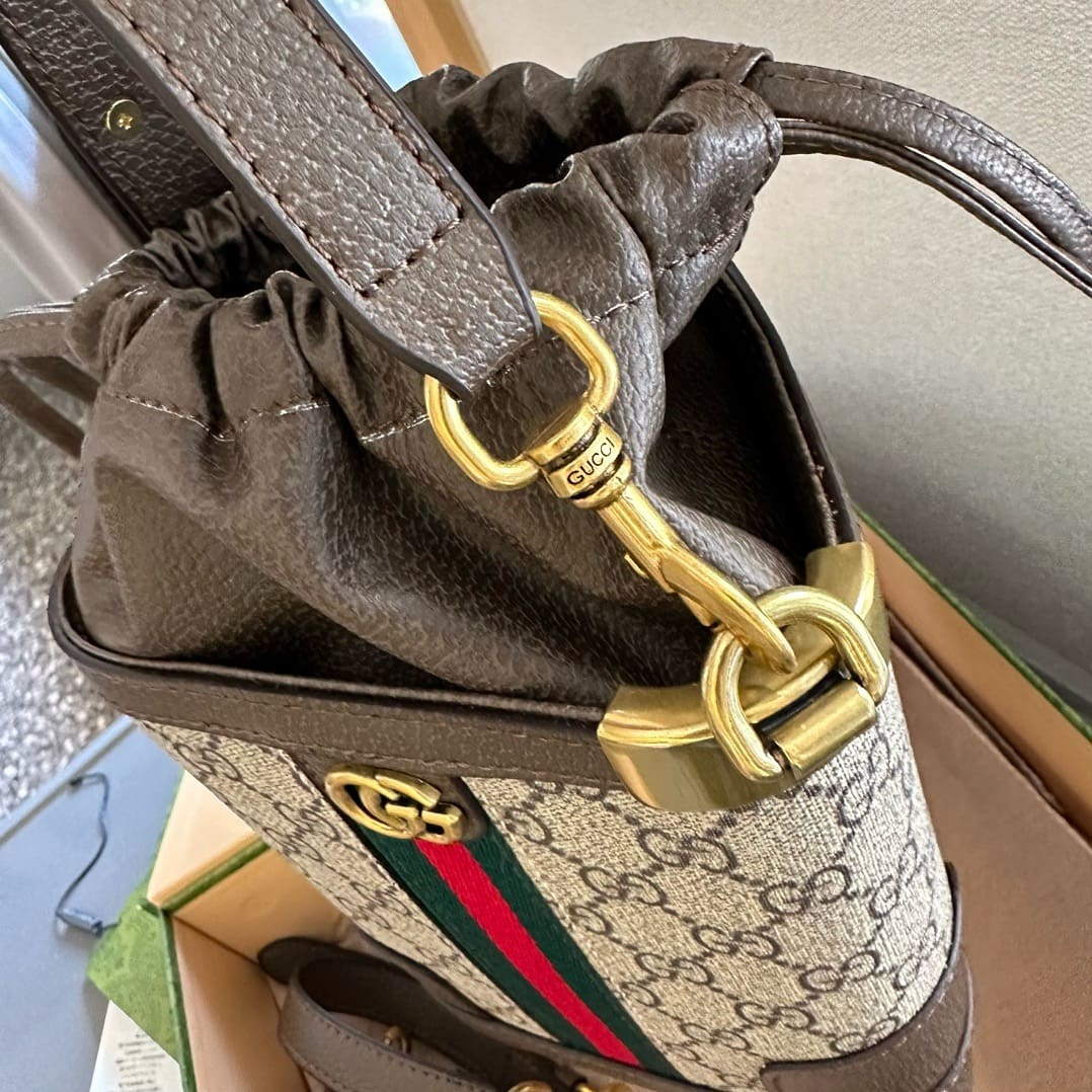 Gucci Ophidia GG Small canvas bucket bag