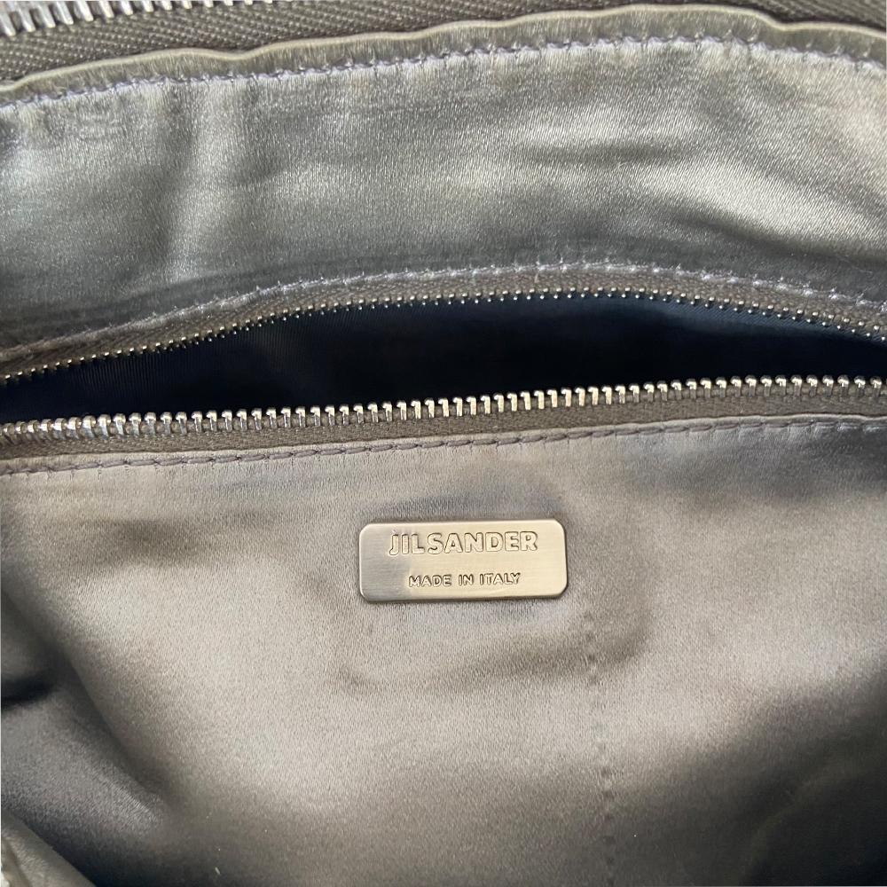 Jil Sander Silver Pocket Detail Oversized Bag