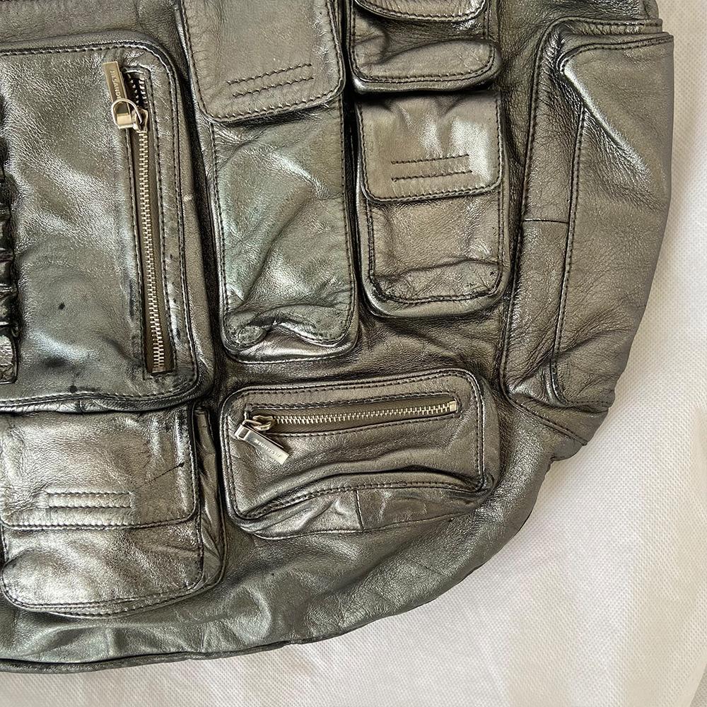 Jil Sander Silver Pocket Detail Oversized Bag