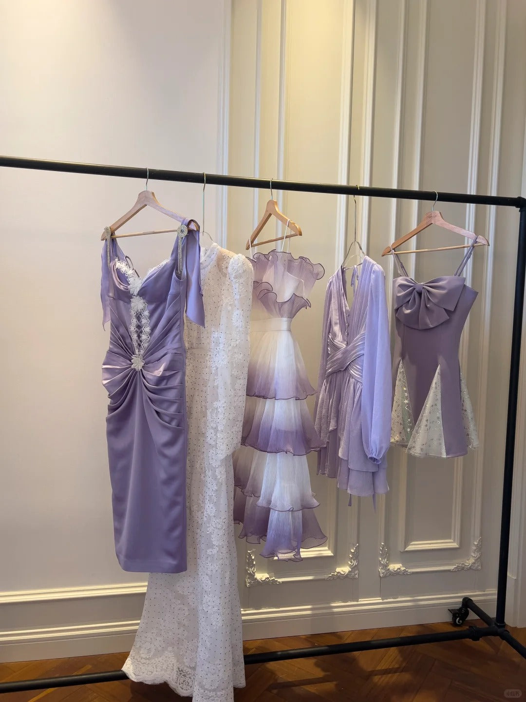 Purple Flowing Long/Short Satin Homecoming Dress Prom Dress Birthday Party Dress Evening Dress gh4408