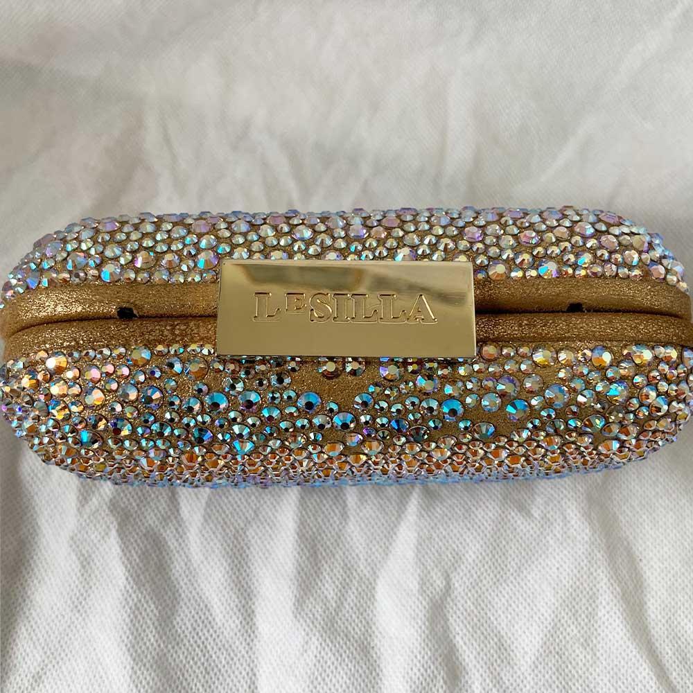 Le Silla Crystal Embellished box clutch