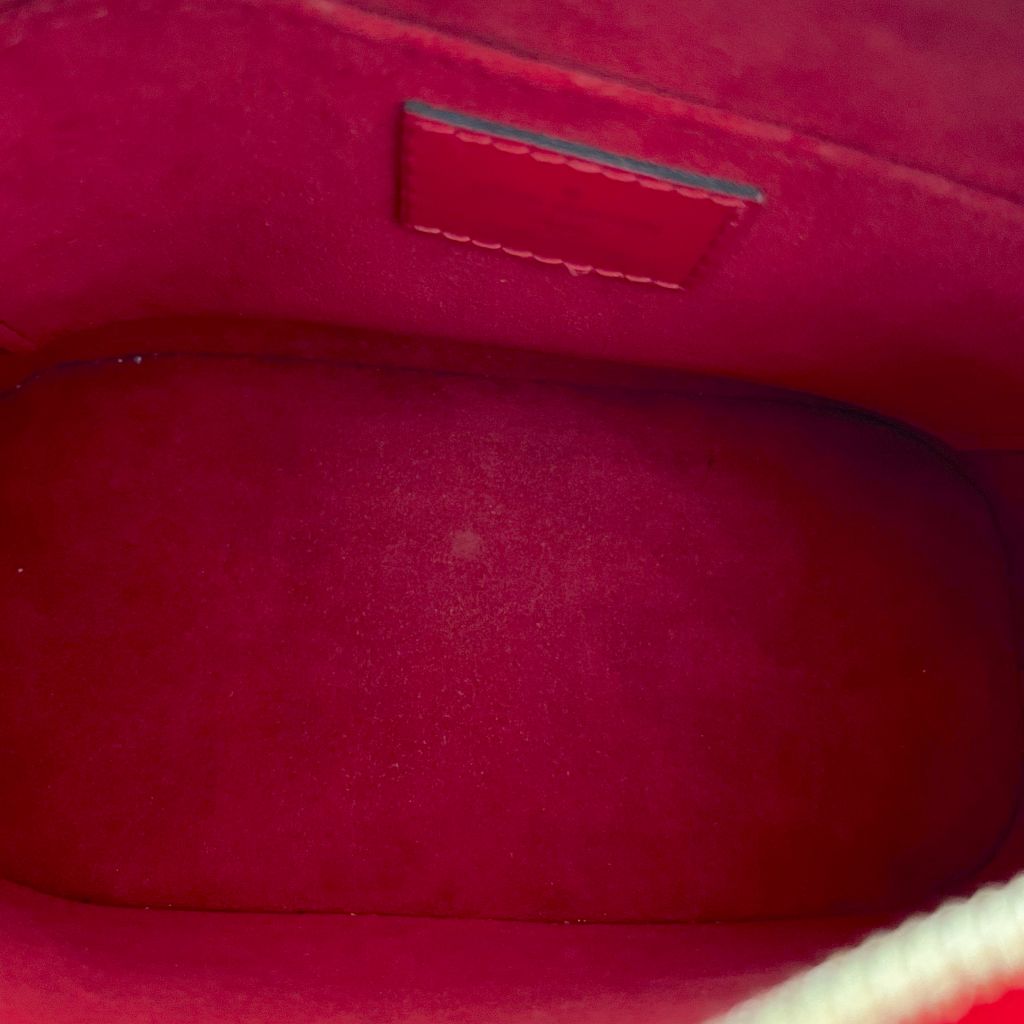 Louis Vuitton red epi leather BB alma bag