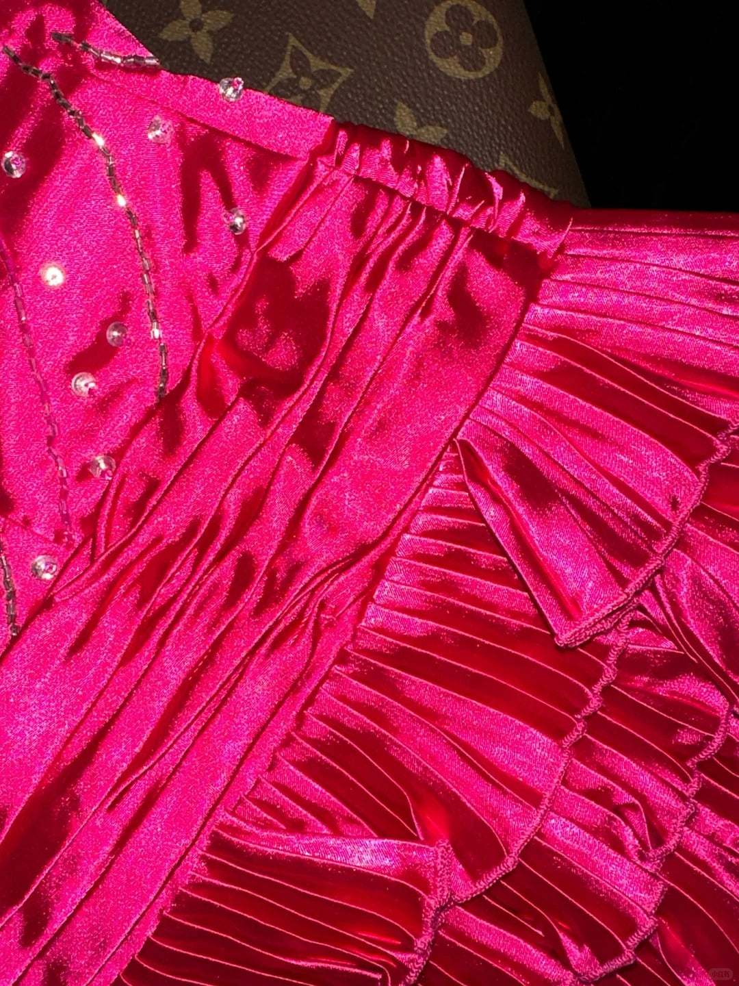 Pink Beaded Homecoming Dress Fashion Short Satin Ball Gown Evening Dress gh4421