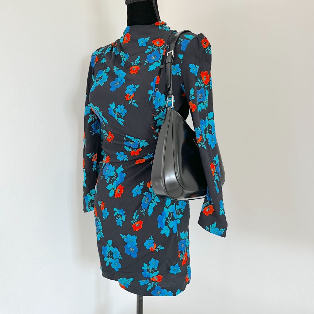 Prada Cleo Large Black Leather Shoulder Bag