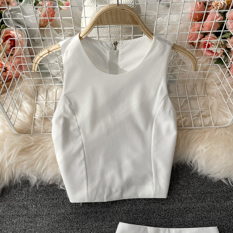 White A line two pieces dress fashion dress 614