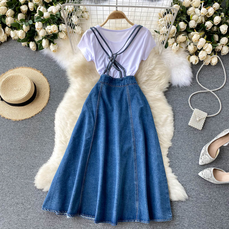 Cute A line two pieces dress 628