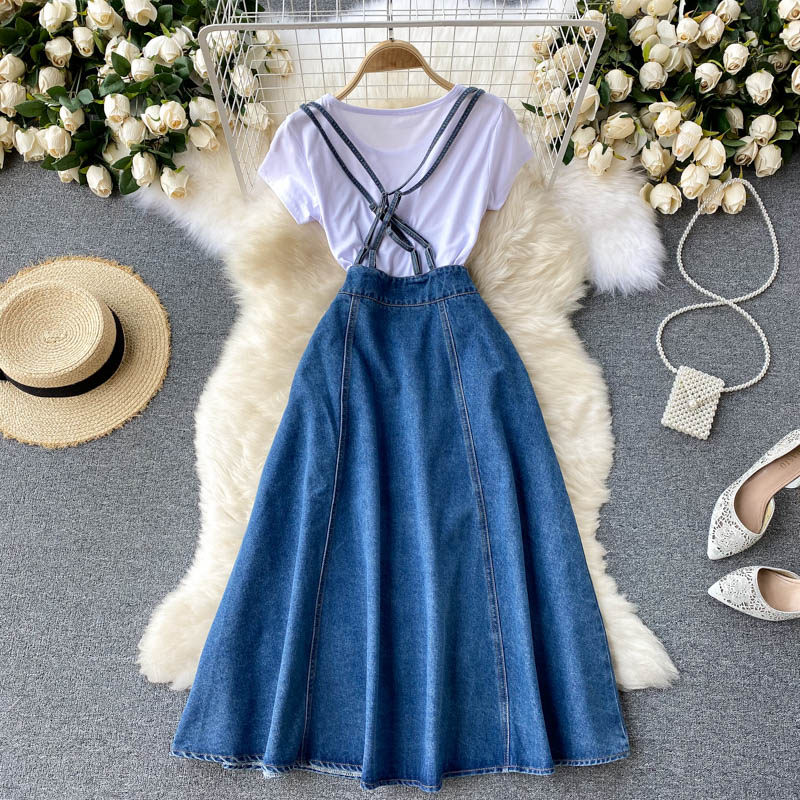 Cute A line two pieces dress 628