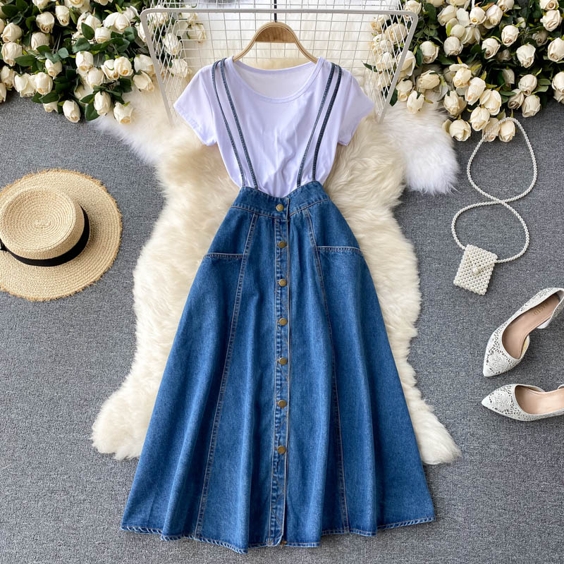 Cute A line two pieces dress 628