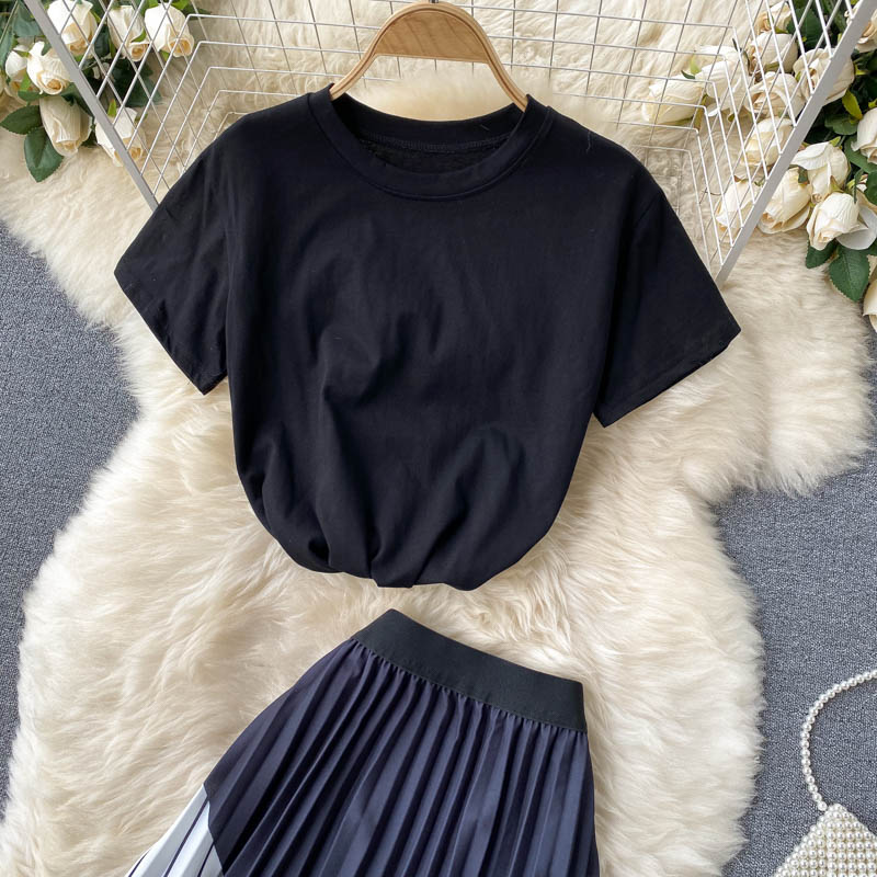 Black A line two pieces dress 662
