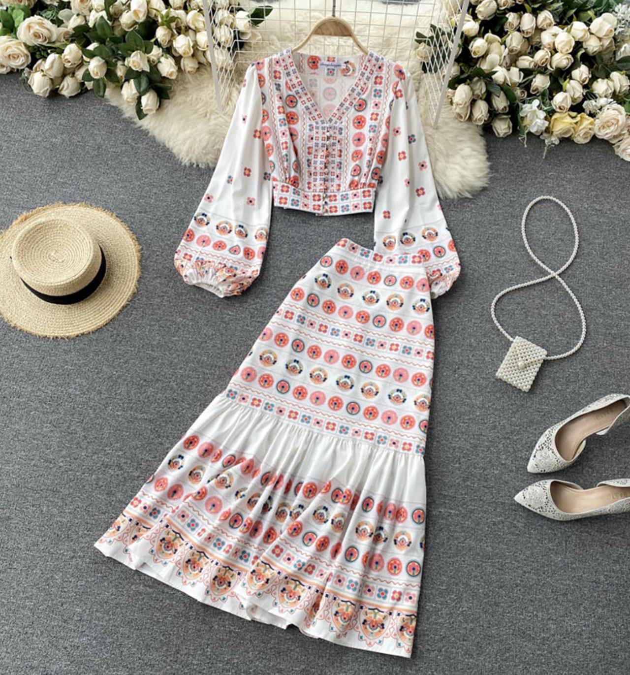 Cute two pieces dress A line fashion dress 686