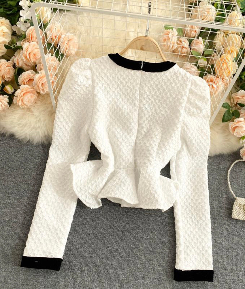 White long sleeve tops 351