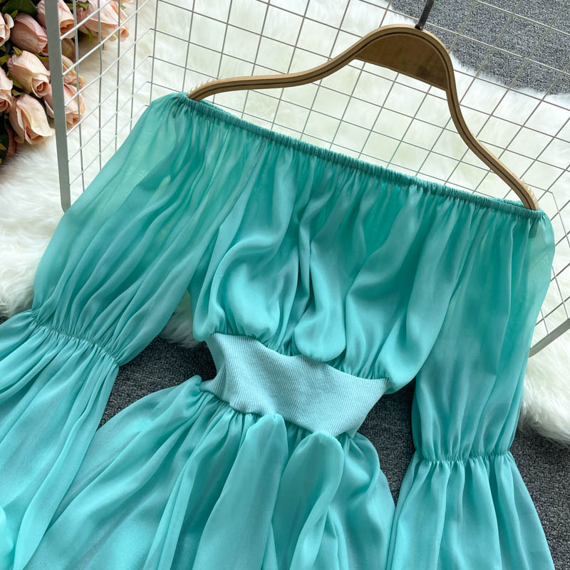 Cute chiffon long sleeve tops 324