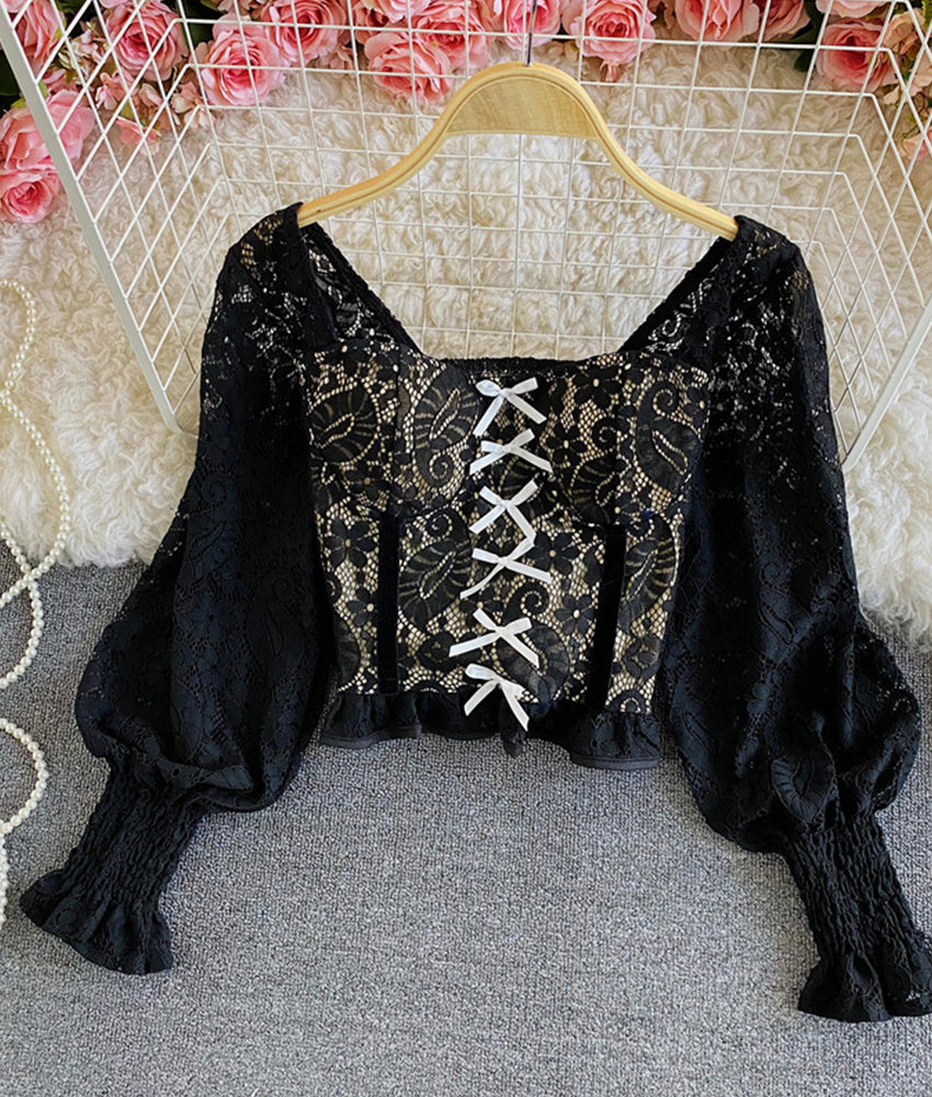 Tops long sleeve lace tops 350