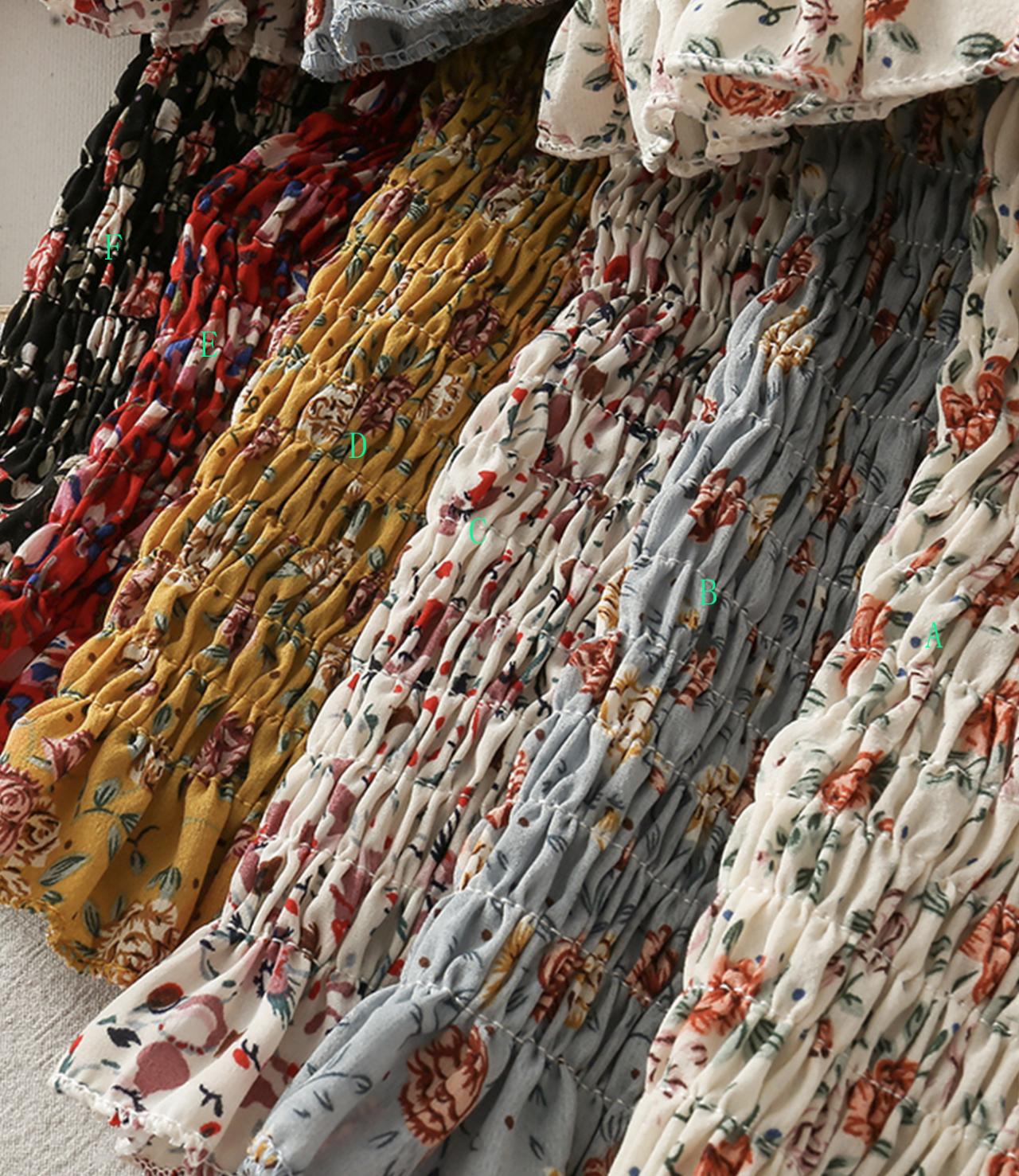 Cute floral off shoulder tops 295