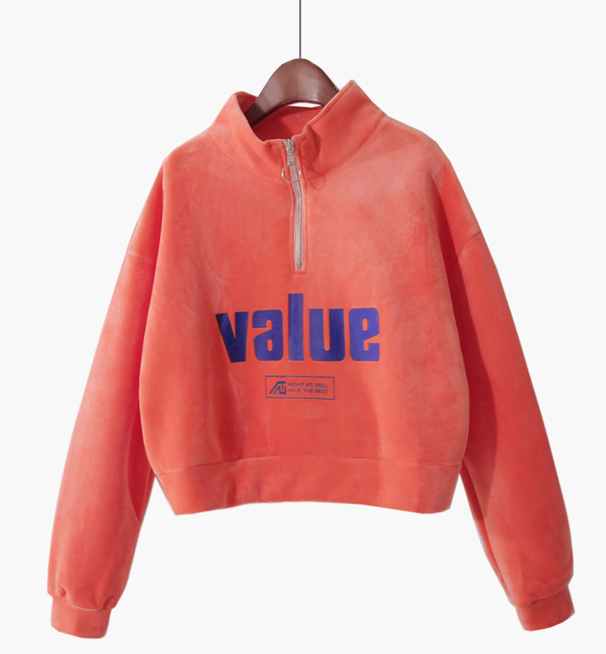 Loose letter tops long sleeve T- shirt 234